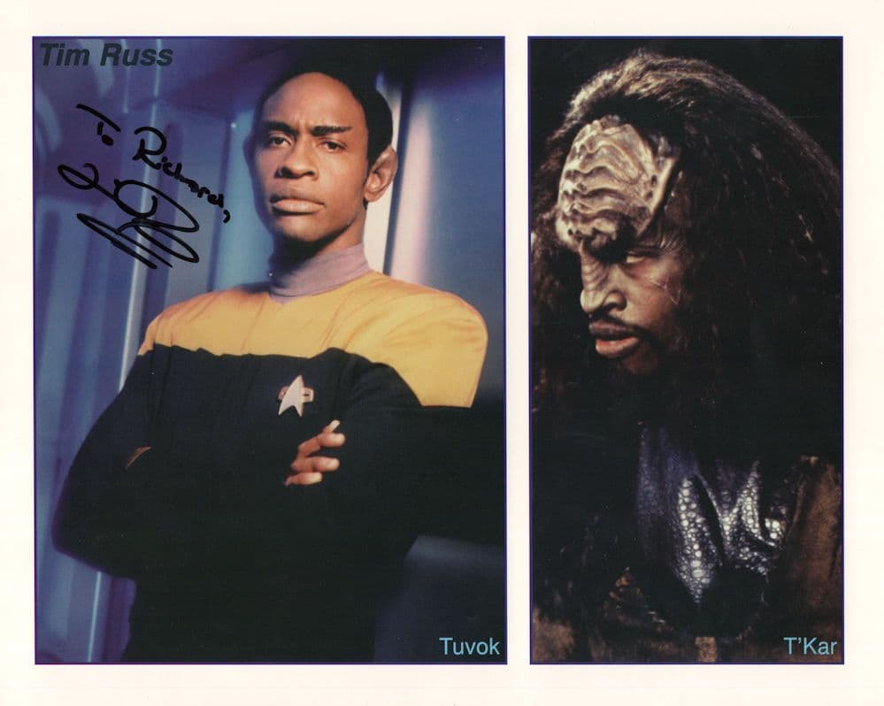 Tim Russ as Tuvok Star Trek Voyager 10x8 Hand Signed Photo