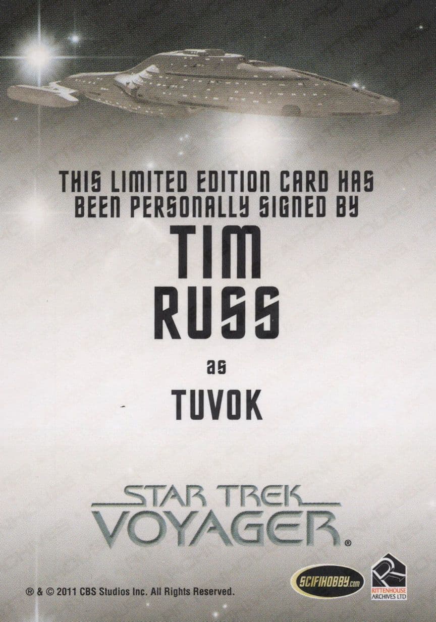 Tim Russ Star Trek Voyager Heroes & Villains Autograph Signed Card