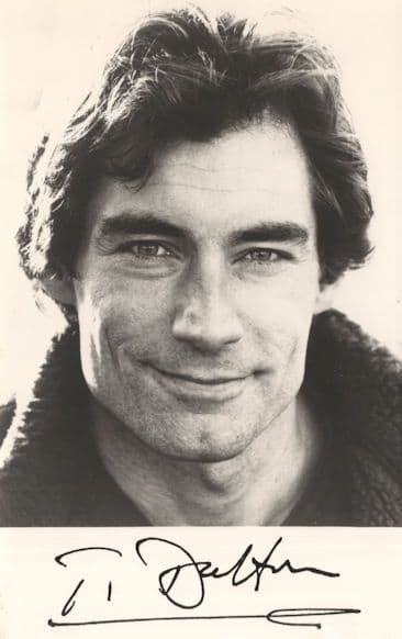 Timothy Dalton James Bond 007 Vintage Printed Hand Appearance Signed Photo