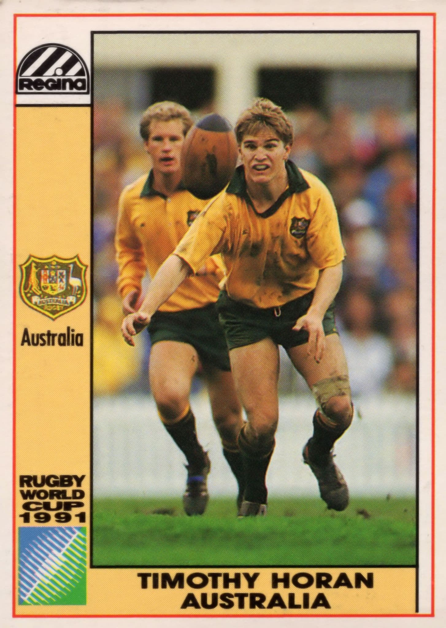 Timothy Horan Australia Hand Signed Rugby 1991 World Cup Card Photo
