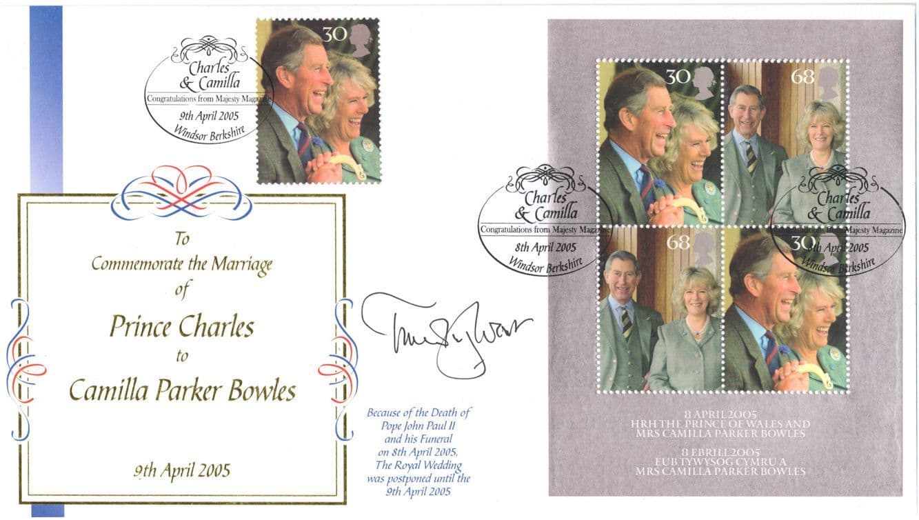 Timothy West Prince King Charles Wedding Benham Hand Signed FDC
