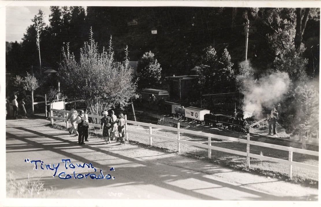 Tiny Town Colorado USA Miniature Railway USA RARE Real Photo Old Postcard