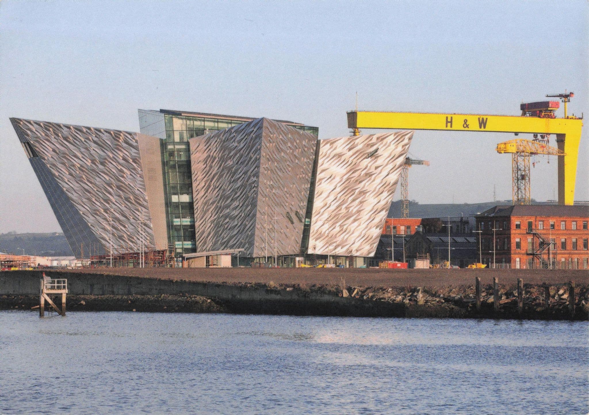 Titanic Ship Belfast Visitor Centre Samson & Goliath Belfast Irish Postcard