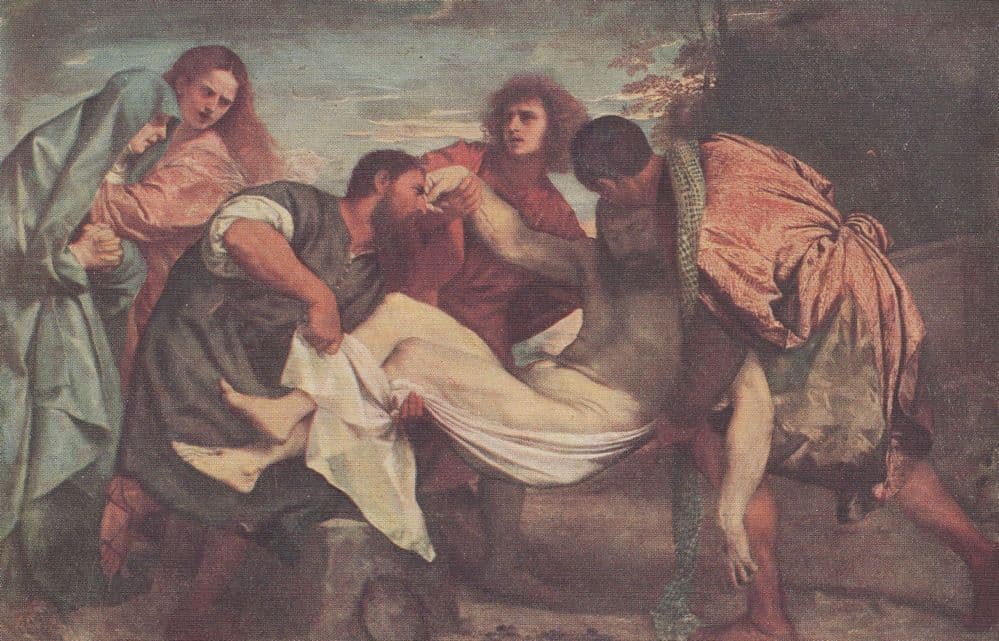 Tiziano Vecelli dit Il Tiziano Le Titien The Tombment Painting Postcard