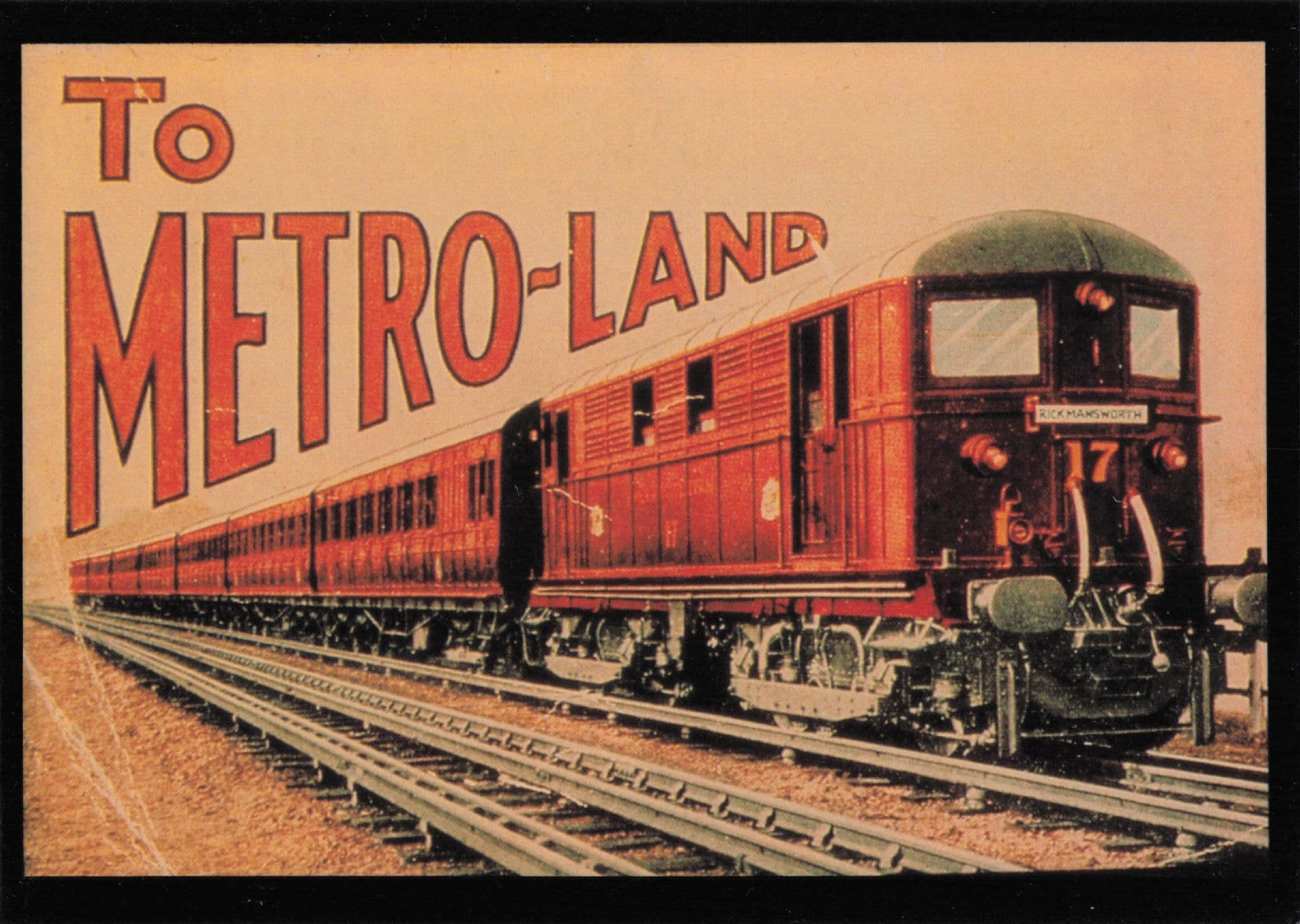 To Tube Metro Land Railway London Transport Museum Travel Advertising Postcard