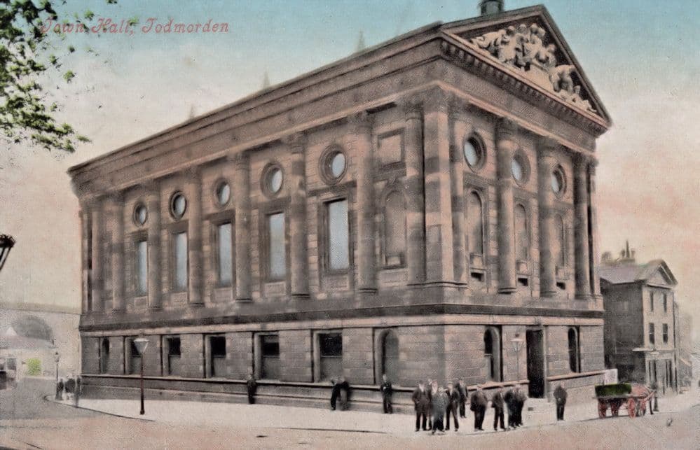 Todmorden Council Town Hall Yorkshire Old Postcard