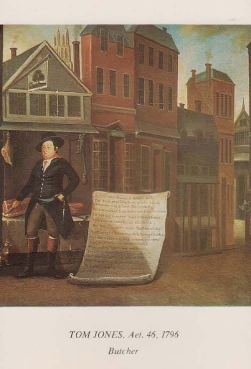 Tom Jones Victorian Butcher Painting Rare Welsh Museum Postcrd s