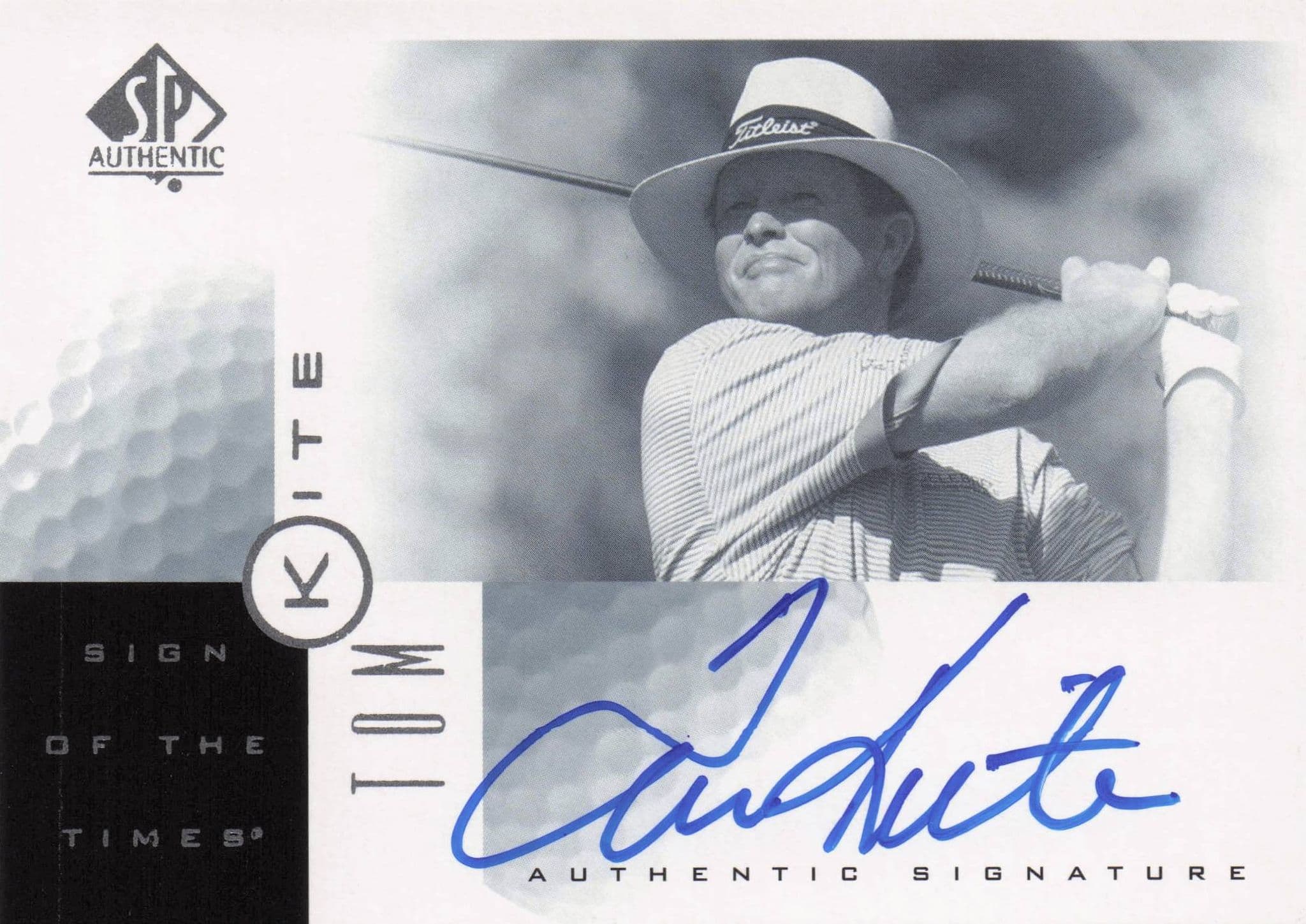 Tom Kite Sign Of The Times Hand Signed 2001 SP Golf Autograph Card