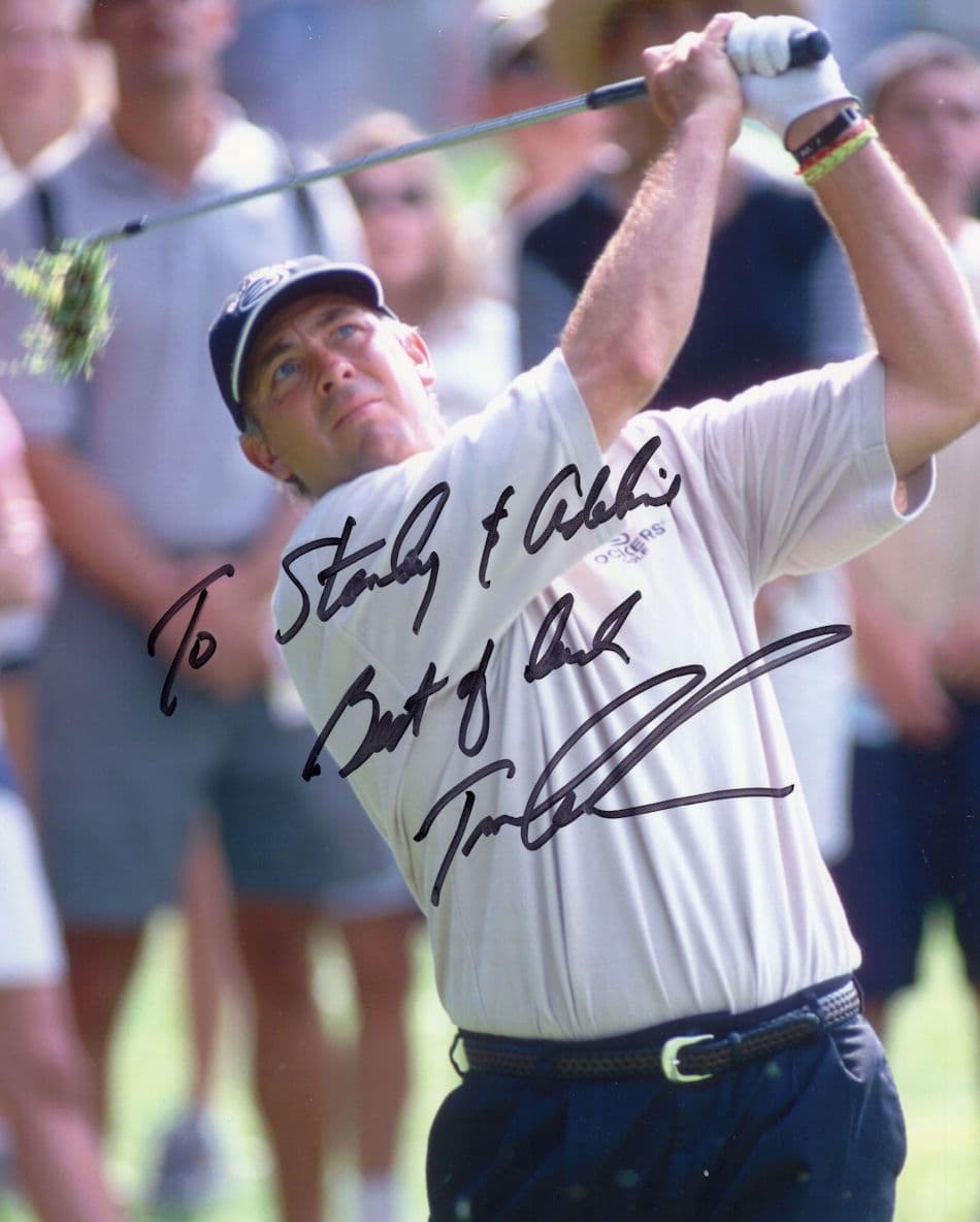 Tom Lehman US Open PGA Champion Large Hand Signed Photo