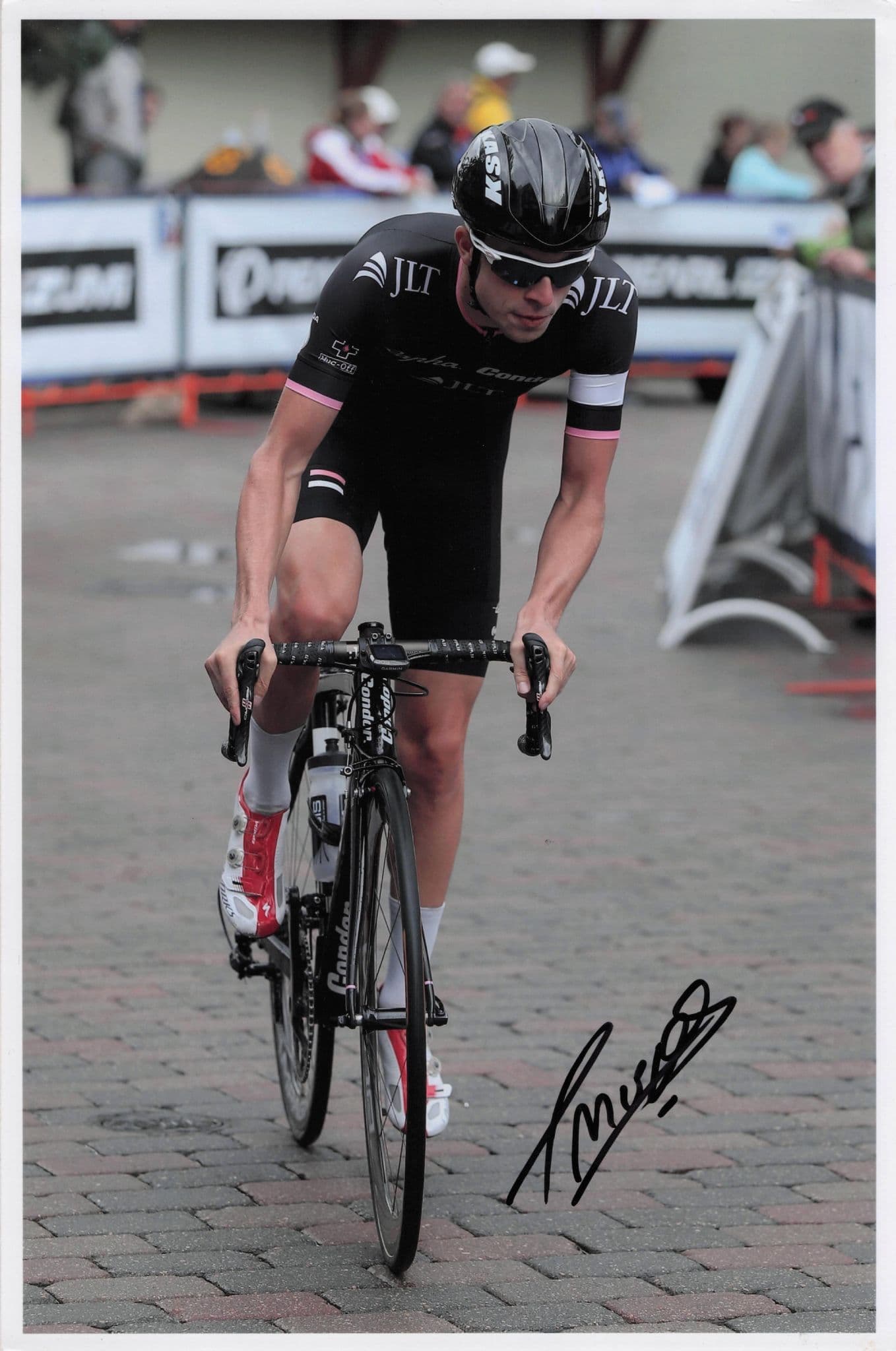 Tom Moses British Cyclist 12x8 at USA 2014 Race Hand Signed Photo