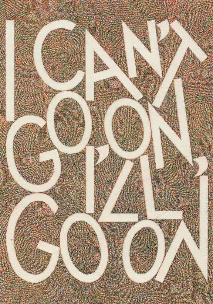 Tom Phillips After Beckett I Can't Go On Literary Wall Art Painting Postcard