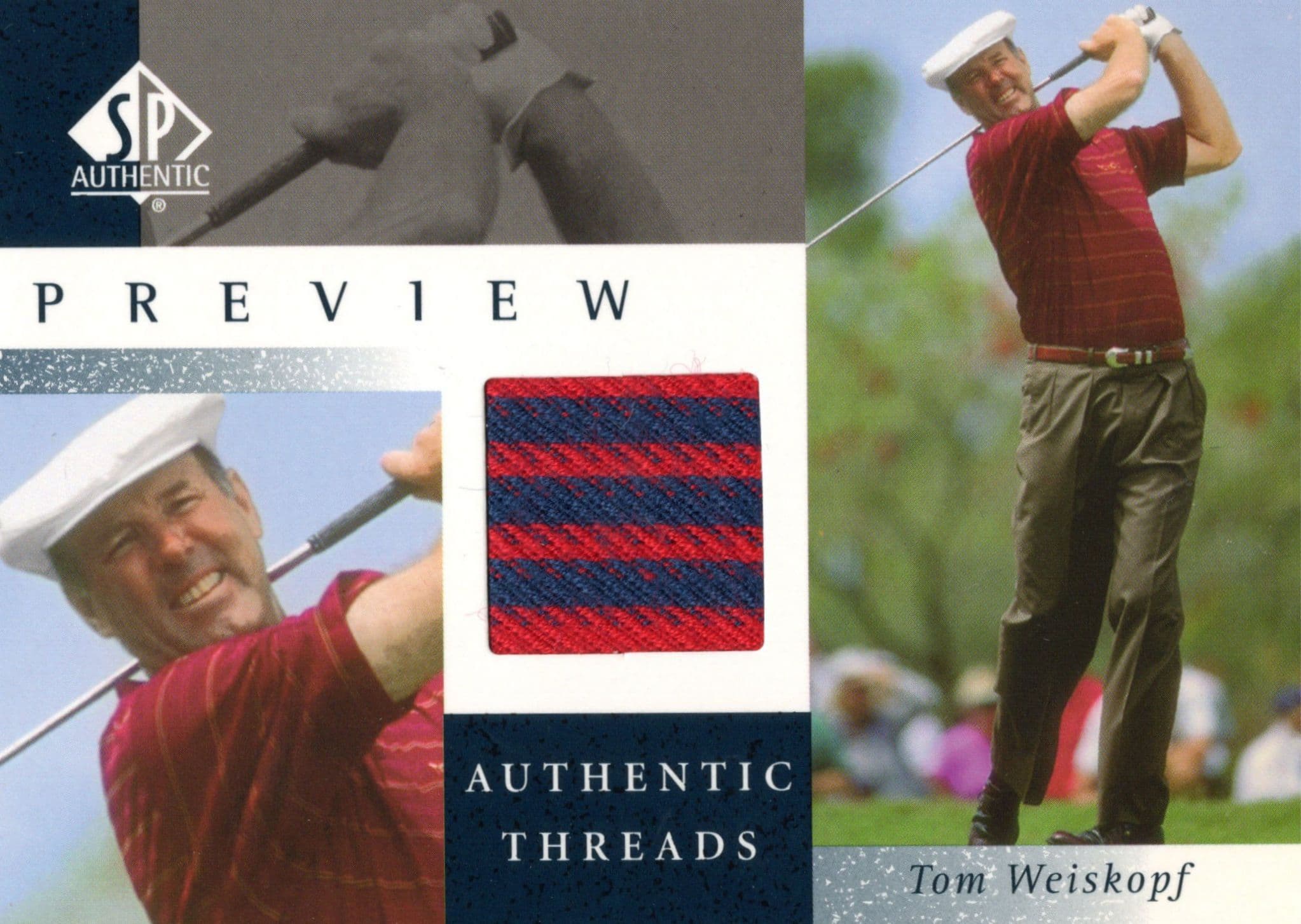 Tom Weiskopf Original Worn Shirt Golf Tour Rare Limited Threads Card