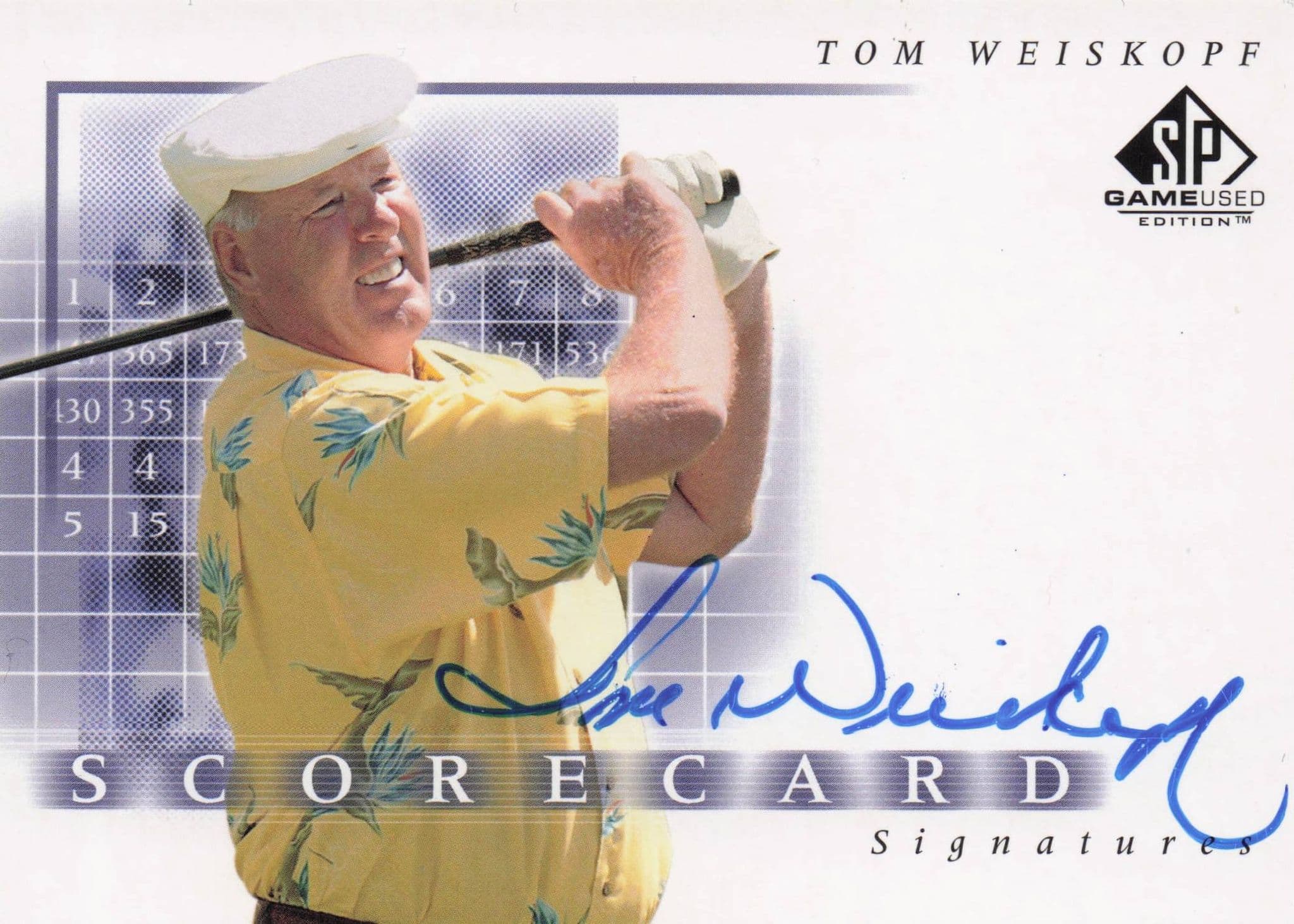 Tom Weiskopf Scorecard Signatures Hand Signed 2002 SP Golf Autograph Card