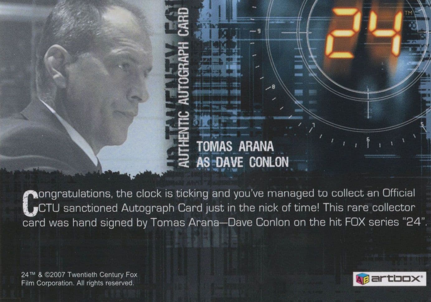 Tomas Arana 24 TV Series Hand Signed Autograph Photo