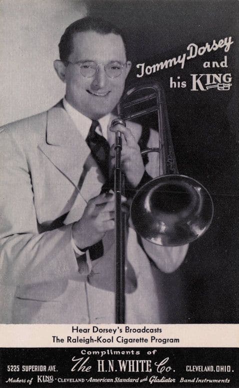 Tommy Dorsey & His King Jazz Cigarette Radio Advertising Old Postcard