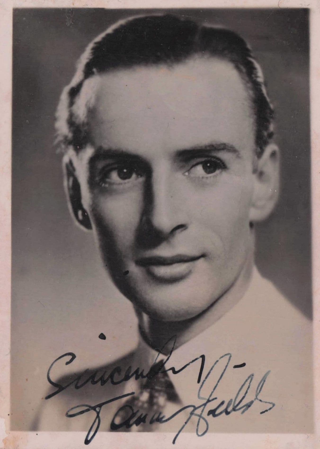 Tommy Fields Brother Of Gracie Antique Hand Signed Photo