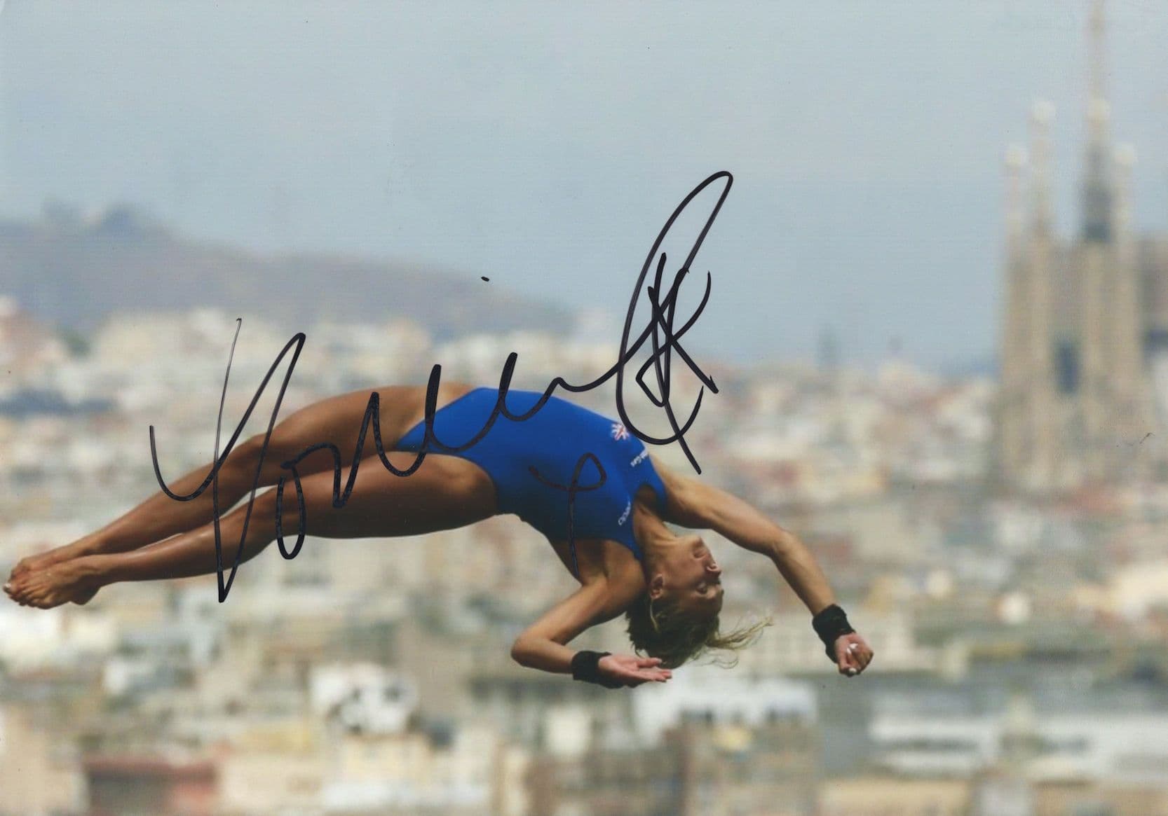 Tonia Couch British Olympic Games Diver 12x8 Hand Signed Photo