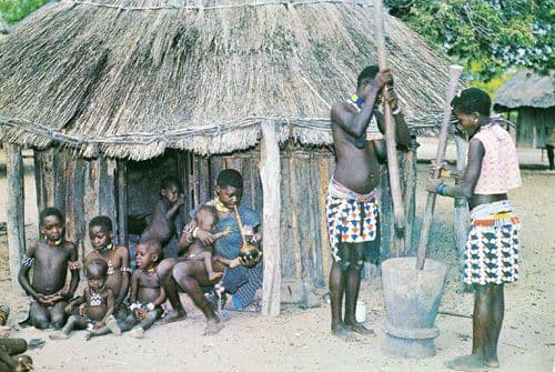 Tonka Rhodesia Rhodesian Tribal Life Africa African Ritual Hut Rare Postcard