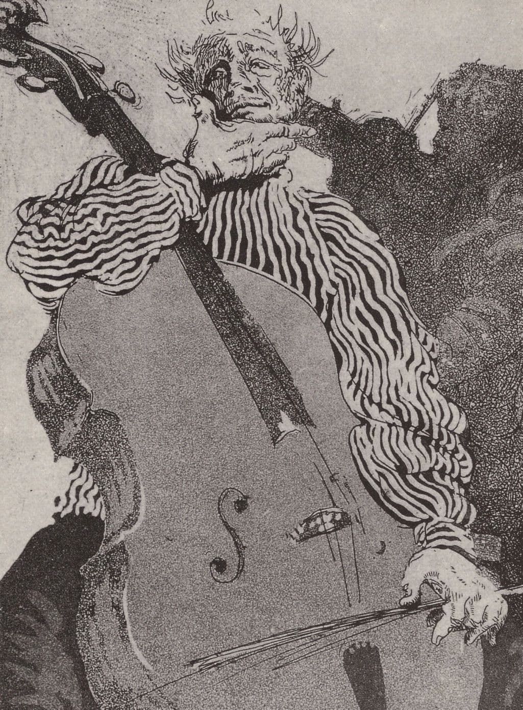 Tonny Holsbergen Overpelnzing Clown Cello Dutch Postcard