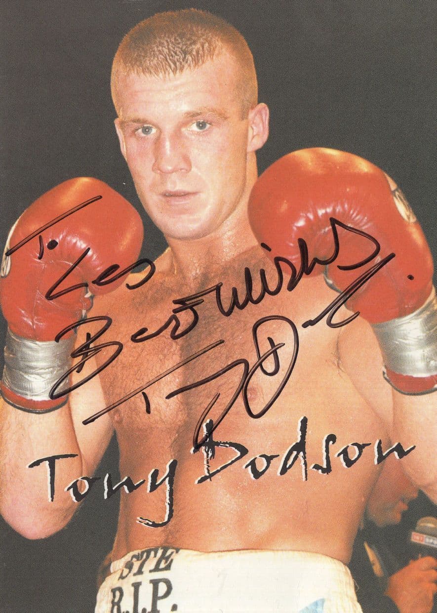 Tony Dodson 2003 British Boxing Champion Hand Signed Photo