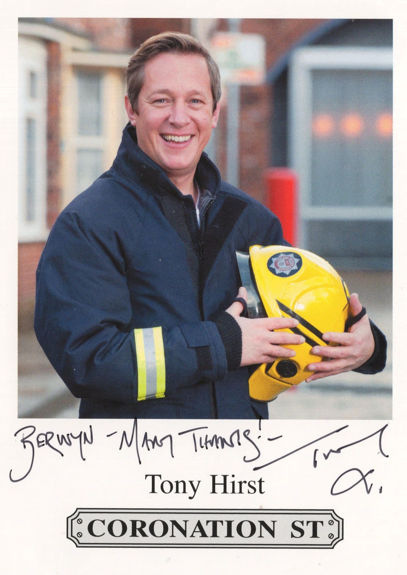 Tony Hirst Coronation Street Hand Signed ITV Cast Card Photo