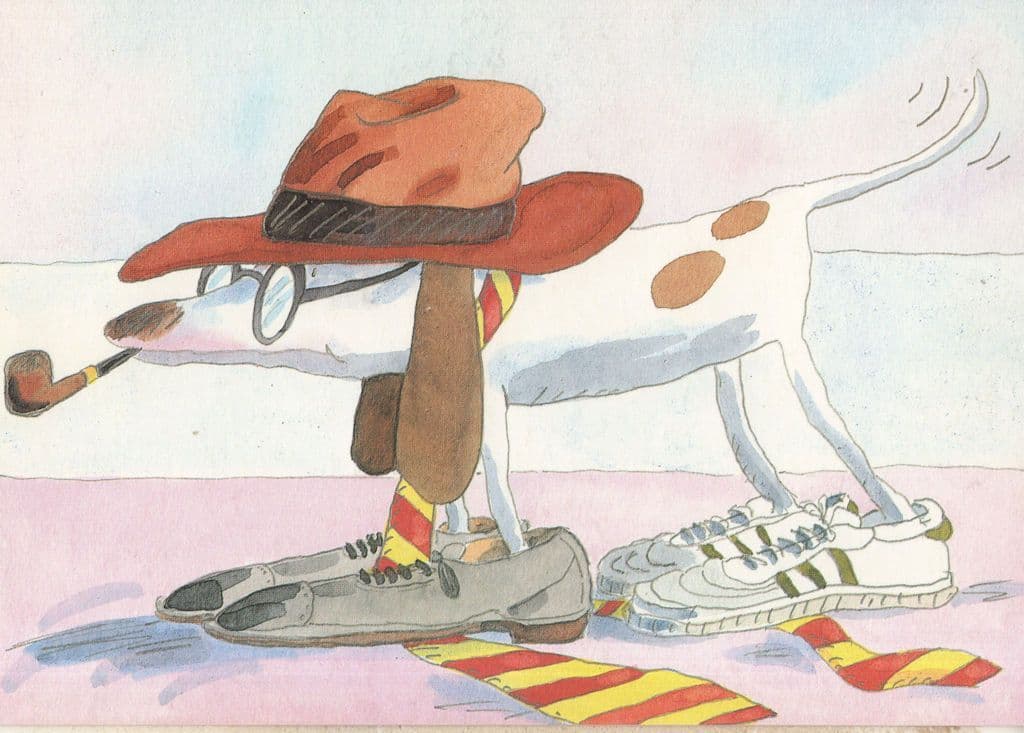 Tony Ross of Horrid Henry Little Princess Dog Pipe Smoking Postcard
