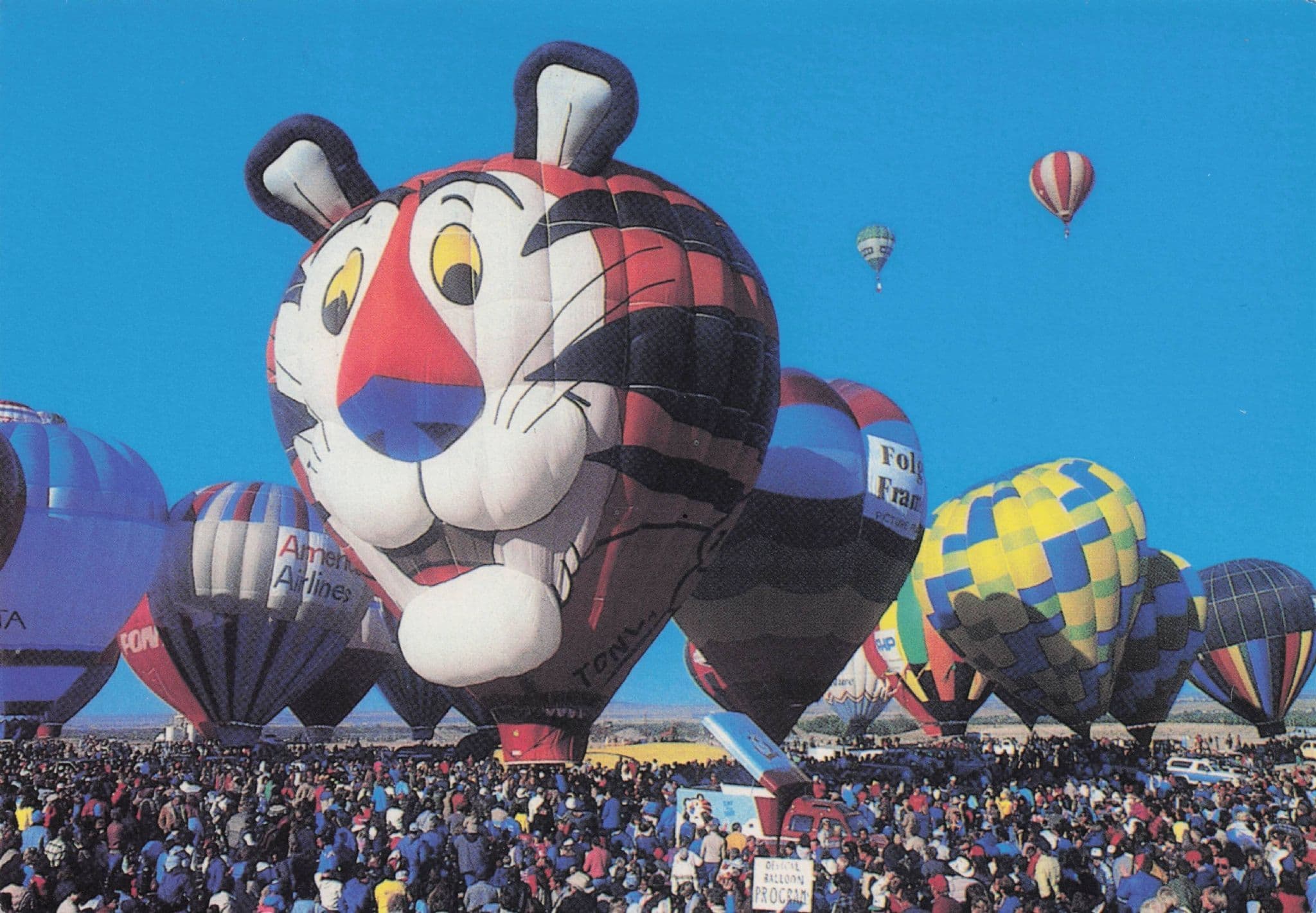 Tony The Tiger Hot Air Balloon Frosties Cereal Postcard