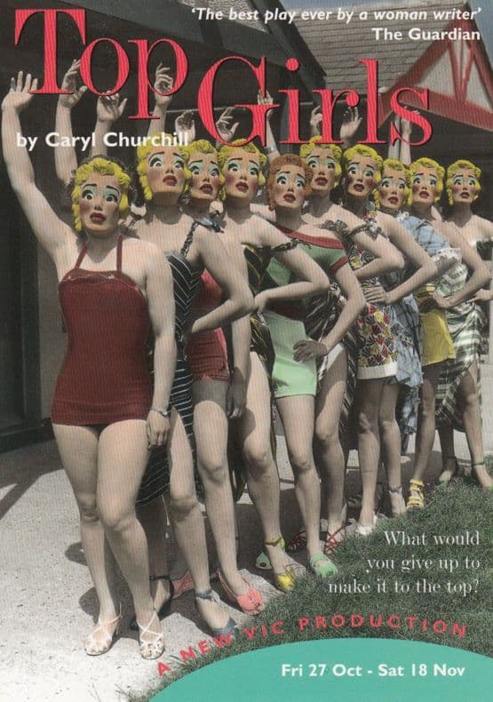 Top Girls Caryl Churchill Play New Vic Theatre Gala Poster Postcard Style Card