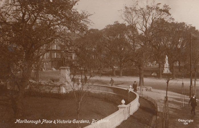 Top Hats at Marlborough Place Brighton Real Photo Postcard