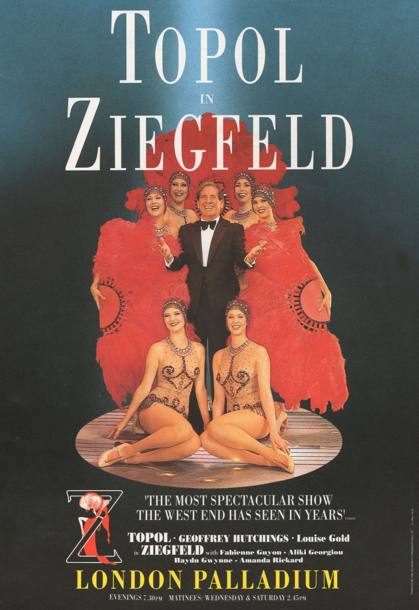 Topol In Ziegfeld Fiddler In The Roof 26x Hand Signed Autograph