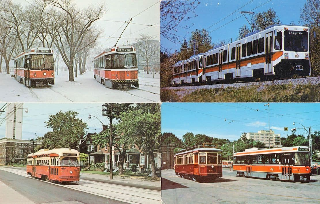 Toronto Canada Tram 4004 1326 4x Canadian Transport Postcard s