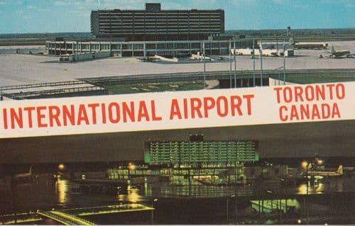 Toronto Canadian Canada Airport Landing Pad Runway Vintage Postcard