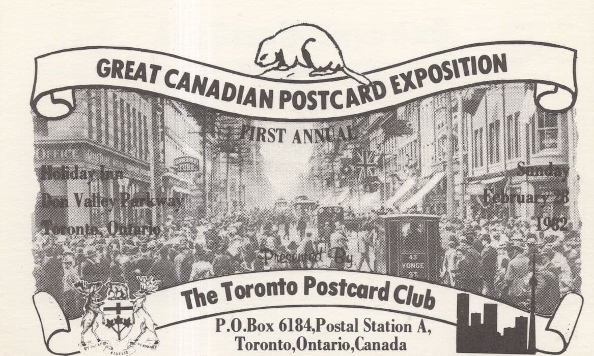Toronto Postcard Club Canada First Annual Exposition Postcard