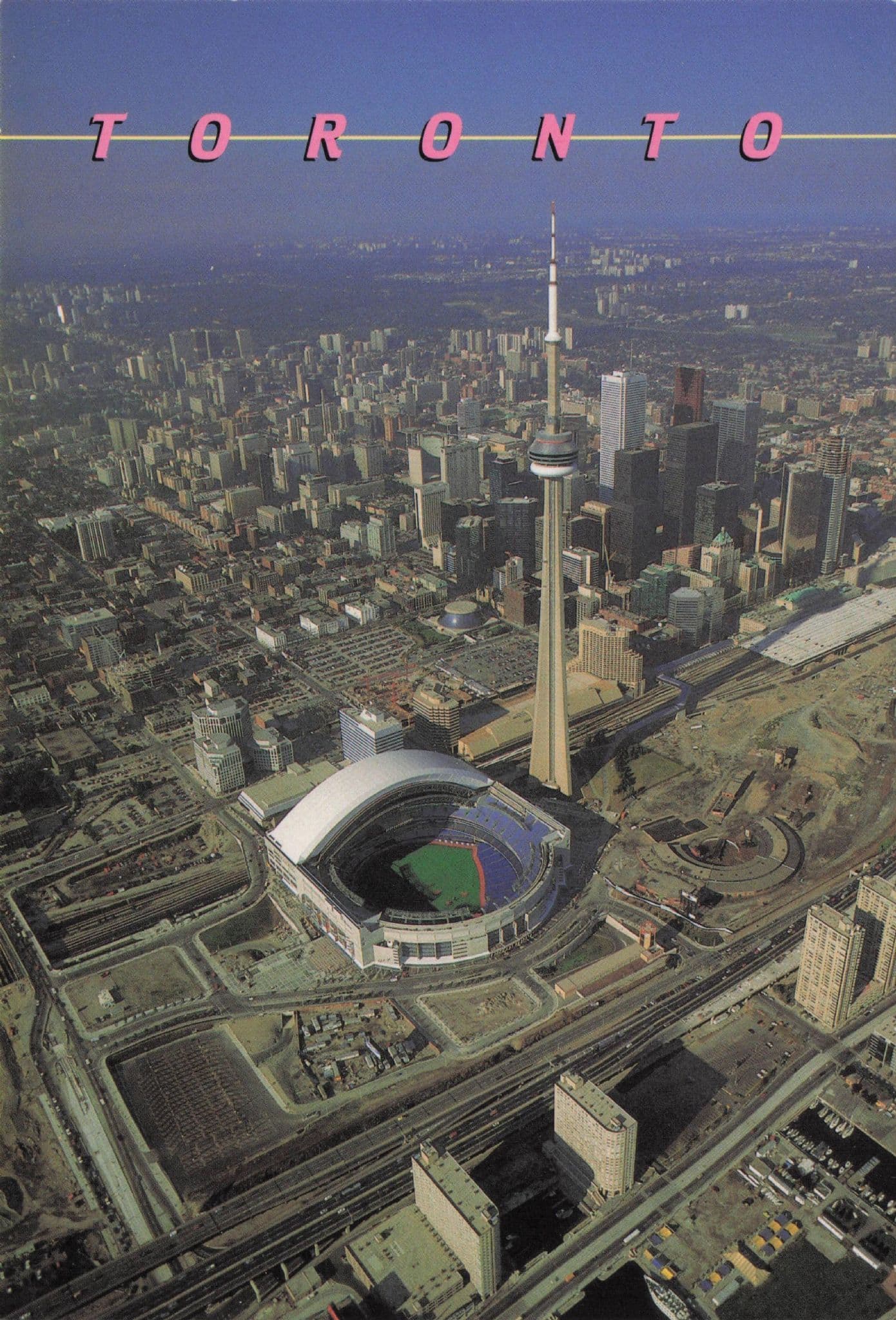 Toronto Skydome Sports Stadium Amazing Canada Aerial Postcard
