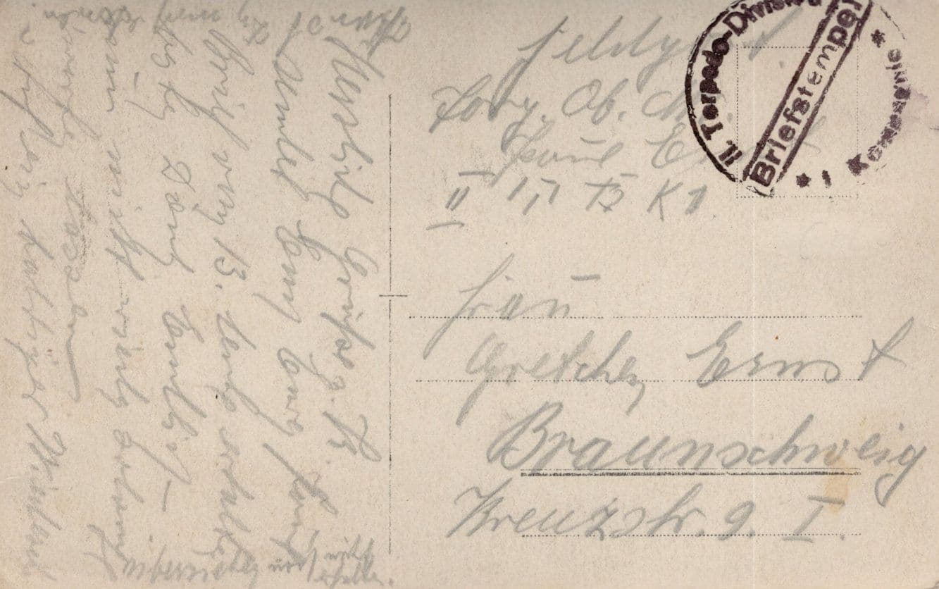 Torpedo Division German Marine Army WW1 Navy Photo Postcard