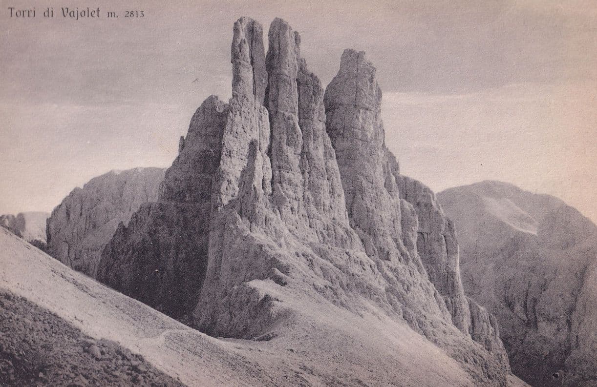 Torri Di Vajolet Italy Old Postcard