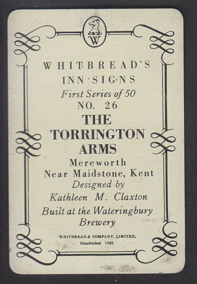 Torrington Arms Maidstone Kent Metal Pub Sign Whitbread Rare Ephemera