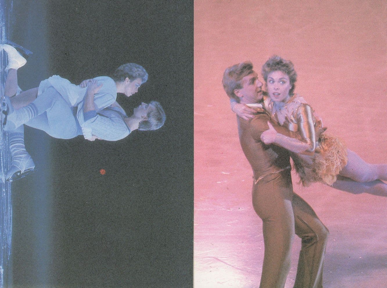 Torville & Dean Romantic Ice Skating Portrait 2x Rare Postcard s