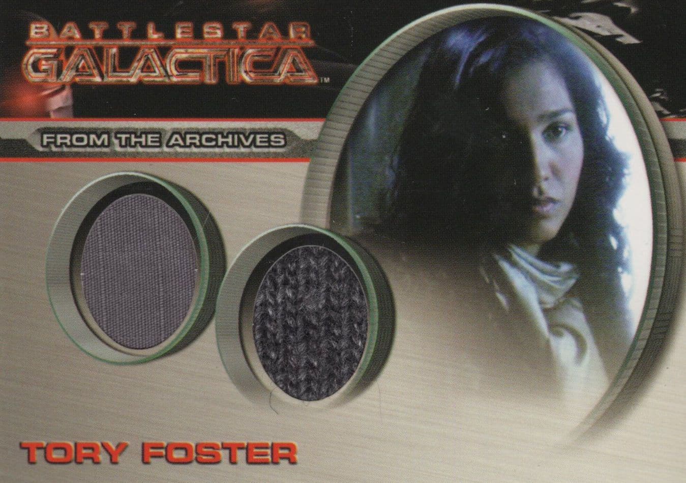 Tory Foster Real 2x Costume Piece Relic Battlestar Galactica Card