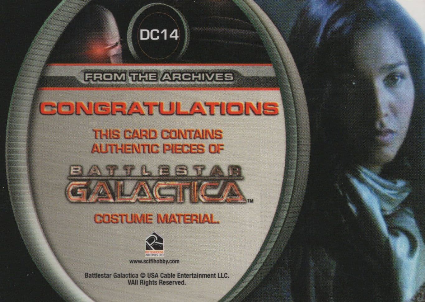 Tory Foster Real 2x Costume Piece Relic Battlestar Galactica Card