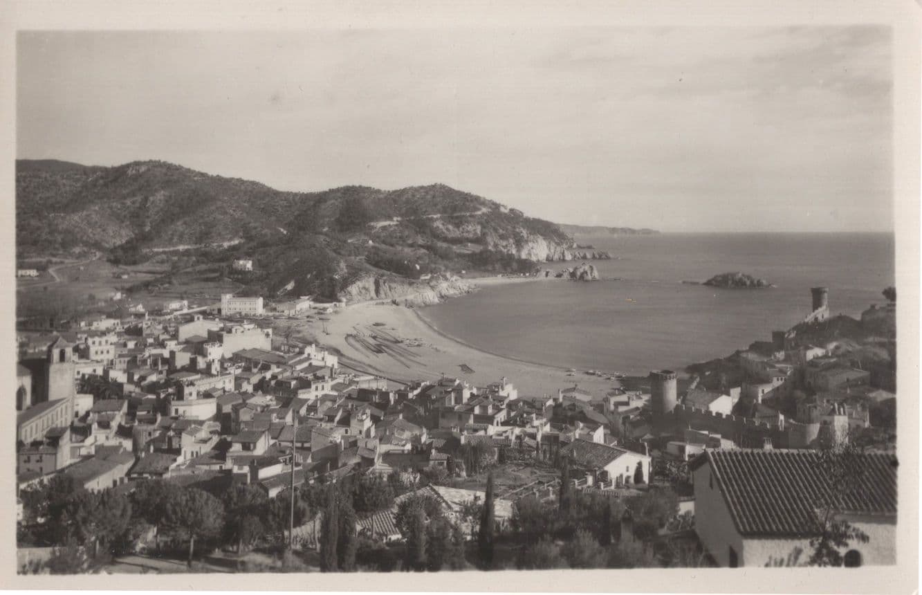 Tossa Spain Costa Brava Lossa Spanish Old RPC Postcard