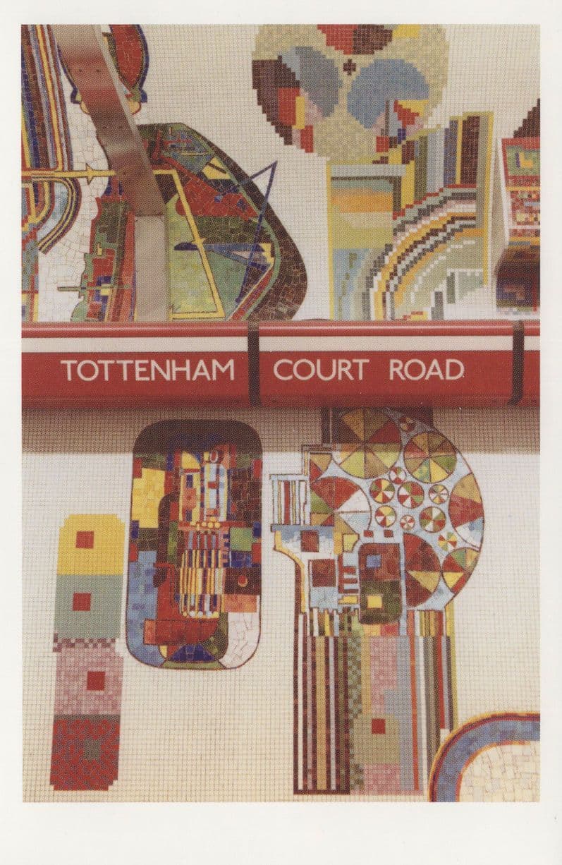 Tottenham Court Road Tube Station 1982 Picasso Art Underground Postcard