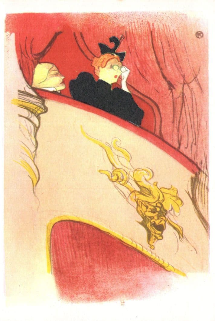 Toulouse Lautrec Programme For The Theatre Libre Painting Postcard