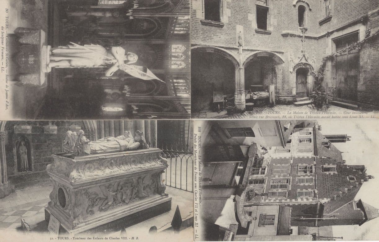 Tours Joan Of Arc Statue Louis XI House Charles VII VIII 4x Postcard s