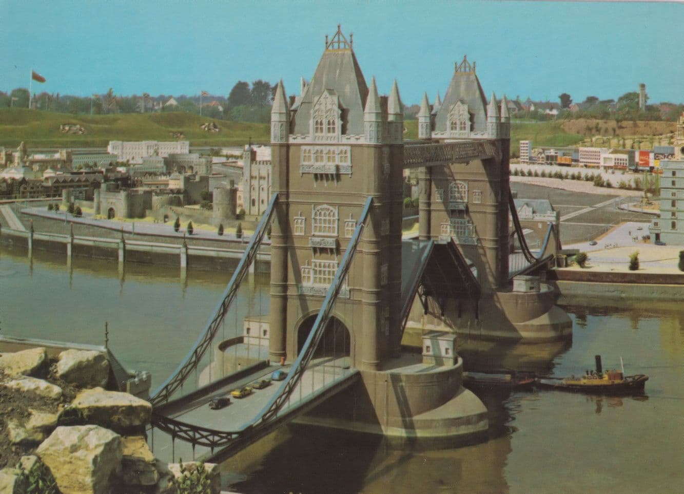 Tower Bridge 1970s Miniature Model Tucktonia Postcard