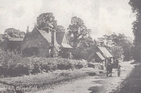 Tower Hill Chipperfield Horse & Cart 1910 View Herts Rare Museum Postcard