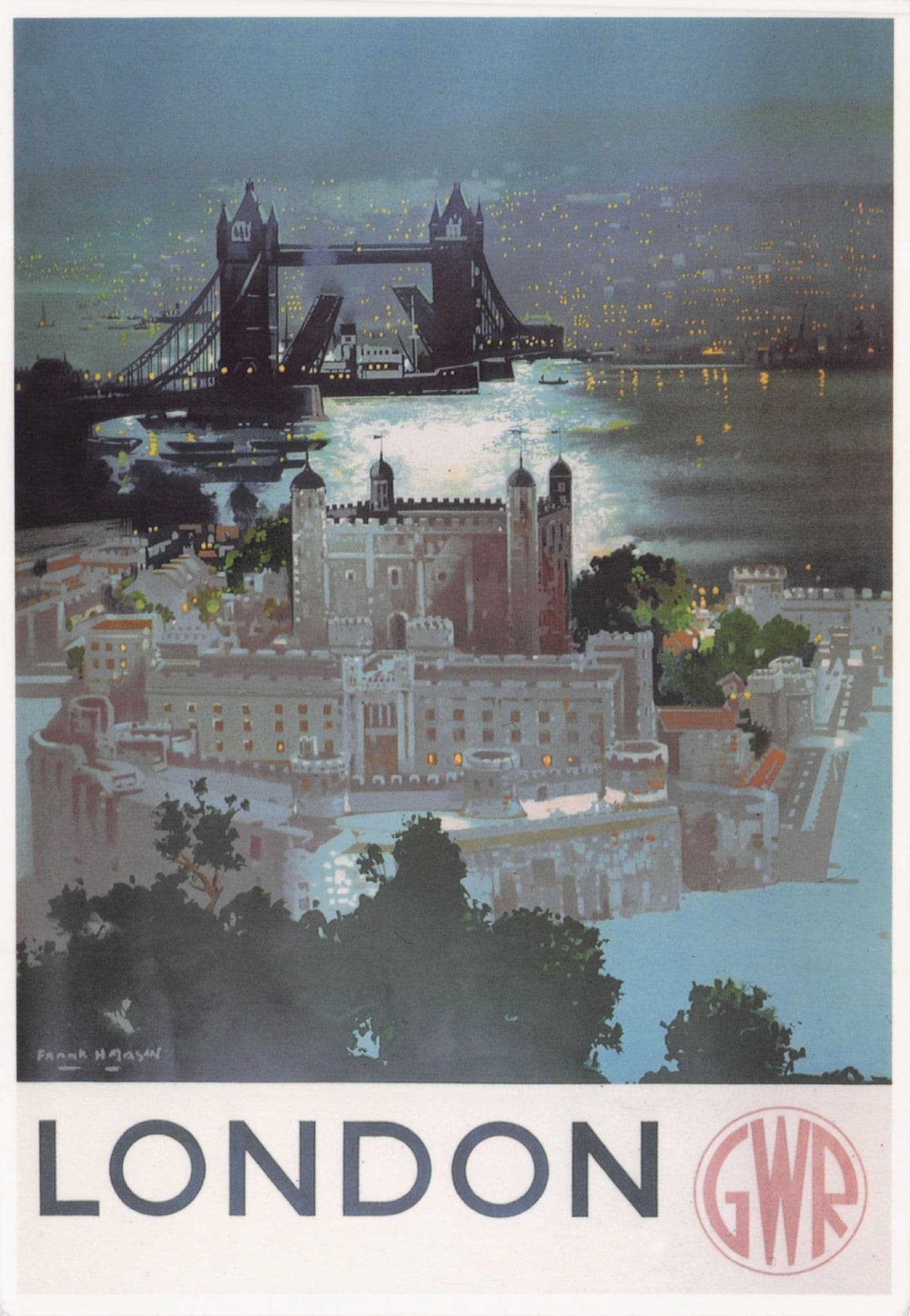 Tower Of London by Great Eastern Railways Transport Travel Poster Postcard