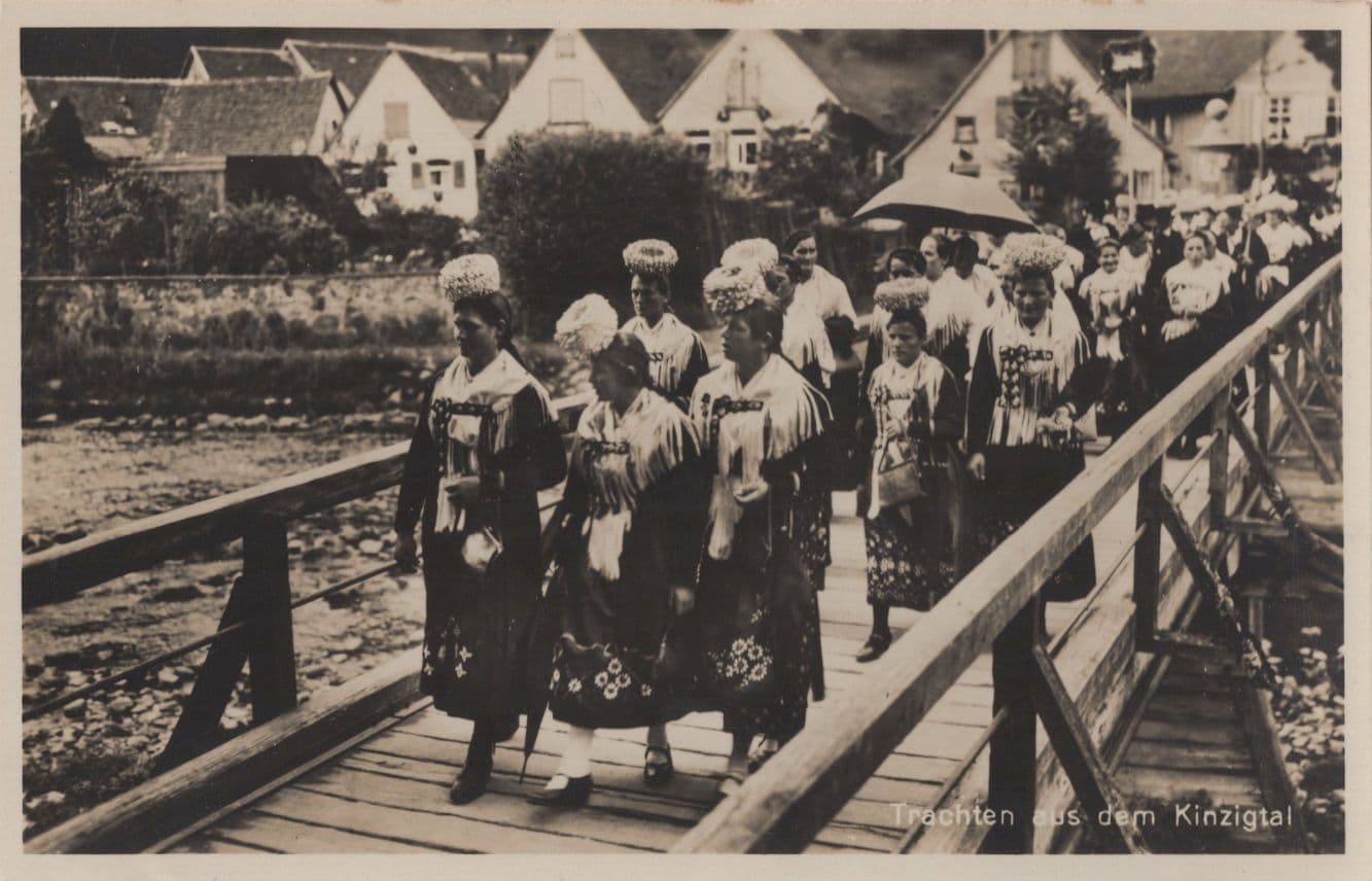 Trachten Aus Dem Kinzigtal German Procession RPC Old Postcard
