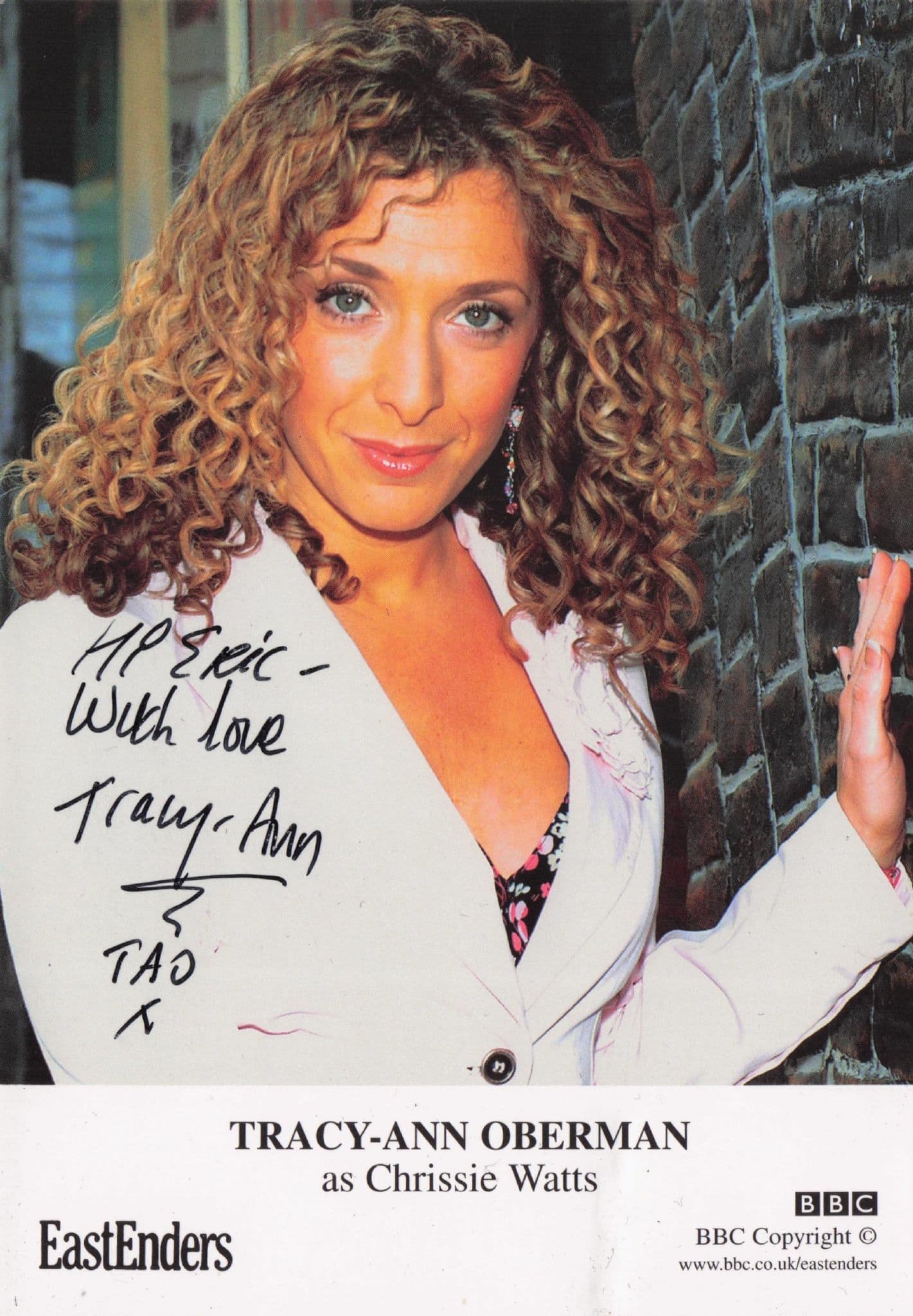 Tracy Ann Oberman as Chrissie Watts Eastenders Hand Signed Cast Photo