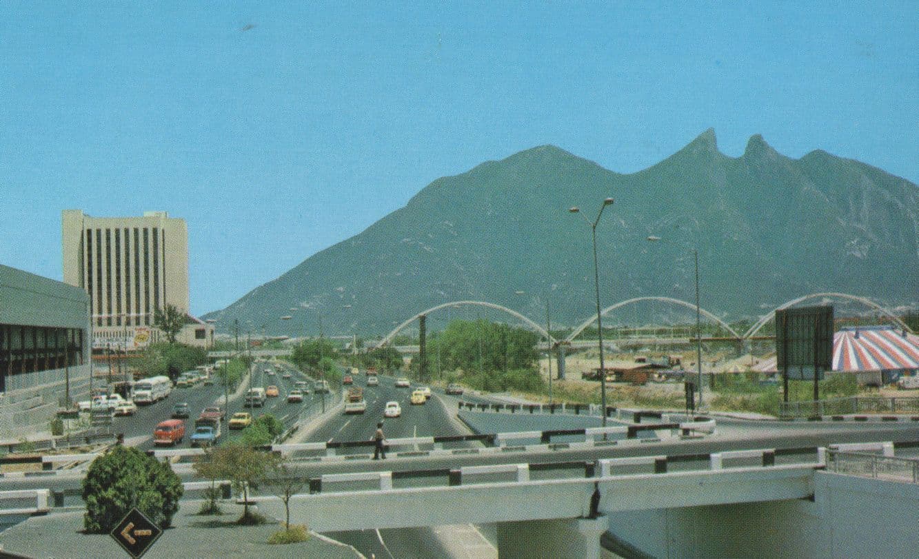 Traffic at Monterrey Crowne Plaza Holiday Inn Mexico Postcard